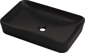 Deante Tess, keramické umývadlo na dosku 60x40 cm, čierna, CDS_NU6S