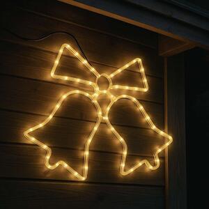 Vianočné LED dekorácie – Dvojité zvončeky s mašľou, 60×48 cm Farba: Studená biela
