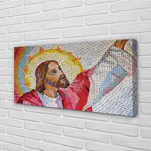 Obraz na plátne mozaika Jesus 100x50 cm