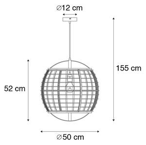 Orientálna závesná lampa hnedá 50 cm - Pascal