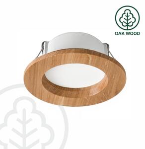LED zapustené svietidlo WOODY SPOT LED/5,5W/230V 4000K dub pr. 10 cm