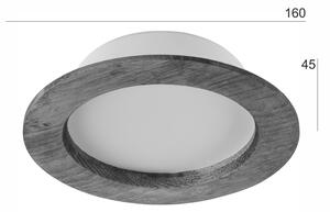 LED Podhľadové svietidlo WOODY SPOT LED/12,5W/230V 3000K orech ? 16 cm
