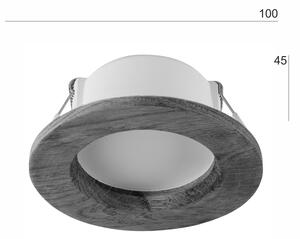 LED Podhľadové svietidlo WOODY SPOT LED/5,5W/230V 4000K orech ? 10 cm