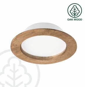 LED Podhľadové svietidlo WOODY SPOT LED/12,5W/230V 3000K orech ? 16 cm
