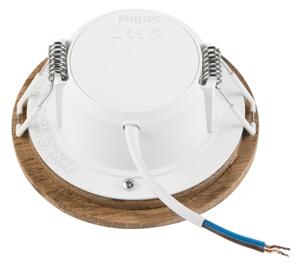 LED Podhľadové svietidlo WOODY SPOT LED/5,5W/230V 4000K orech ? 10 cm