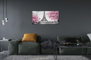Obraz canvas Paris jarný strom 100x50 cm
