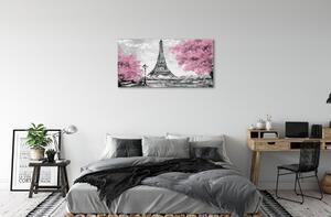 Obraz canvas Paris jarný strom 100x50 cm