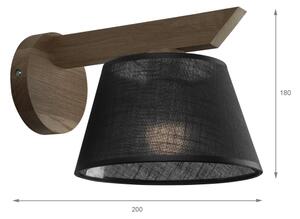 Brilagi - LED Nástenné svietidlo ANTHONY 1xE14/40W/230V dub orech/čierna