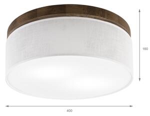 Brilagi - LED stropné svietidlo BELLADONNA 2xE27/15W/230V pr. 40 cm biela/dub or