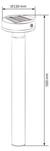 LED solárna lampa GWINEA LED/4,5W/3,7V 2000 mAh 50 cm IP44 čierna