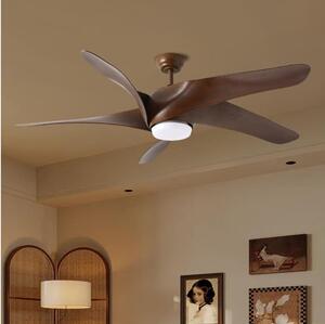 ZEVENTI - LED stropný ventilátor LUCCA LED/18W/230V Wi-Fi Tuya hnedý + diaľkové ovládanie