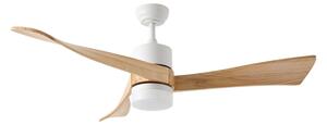 ZEVENTI - LED stropný ventilátor NATURITO LED/18W/230V Wi-Fi Tuya biela/dub + diaľkové ovládanie