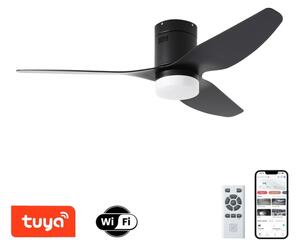ZEVENTI - LED stropný ventilátor PADUA LED/18W/230V Wi-Fi Tuya čierny + diaľkový ovládač