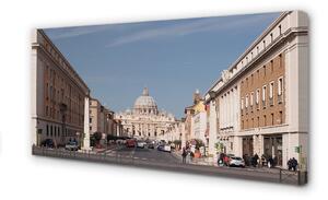 Obraz na plátne Katedrála Rome budovy ulice 100x50 cm