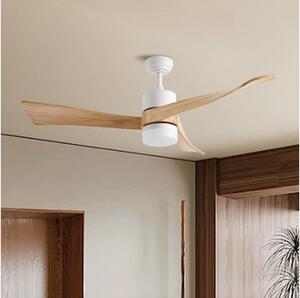ZEVENTI - LED stropný ventilátor NATURITO LED/18W/230V Wi-Fi Tuya biela/dub + diaľkové ovládanie