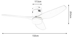 ZEVENTI - LED stropný ventilátor PADUA LED/18W/230V Wi-Fi Tuya čierny + diaľkový ovládač
