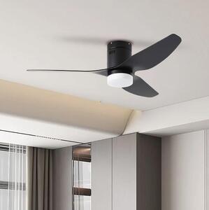 ZEVENTI - LED stropný ventilátor PADUA LED/18W/230V Wi-Fi Tuya čierny + diaľkový ovládač