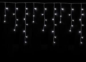 Vnútorný LED vianočný záves - studená biela, 5m, 210 LED, so zábleskami, prepojiteľný