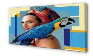 Obraz na plátne Papagáj na ramene 100x50 cm
