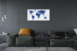 Obraz canvas modrá mapa 100x50 cm