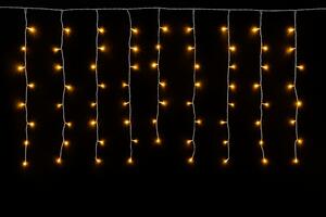 Vnútorný LED vianočný záves - teplá biela, 3m, 192 LED, so zábleskami