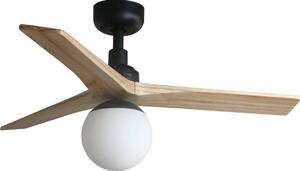 FARO 34284WT-11L-Str. vent. KLIM S 1xE27/15W/230V borovica/čierna pr.92,5cm WT+D