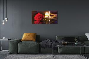 Obraz canvas Rose sviečka sklo 100x50 cm