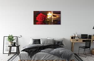 Obraz canvas Rose sviečka sklo 100x50 cm