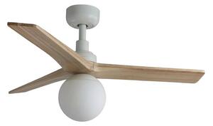 FARO 34281WT-11L-Str. ventilátor KLIMS 1xE27/15W/230V borovica/biela pr. 92,5 cm