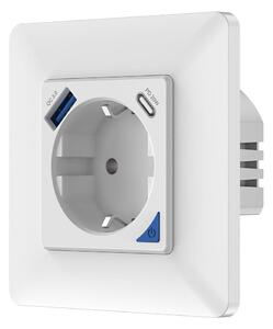 Immax NEO 07801L - Inteligentná zásuvka 16A/230V + USB-A + USB-C Tuya SCHUKO