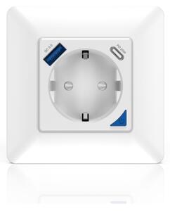 Immax NEO 07801L - Inteligentná zásuvka 16A/230V + USB-A + USB-C Tuya SCHUKO