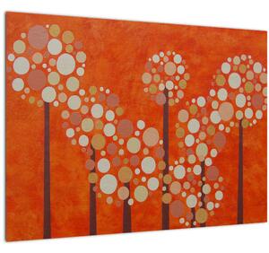 Obraz - Oranžový les (70x50 cm)