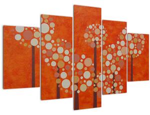 Obraz - Oranžový les (150x105 cm)
