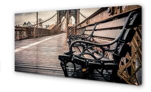 Obraz na plátne most bench 100x50 cm
