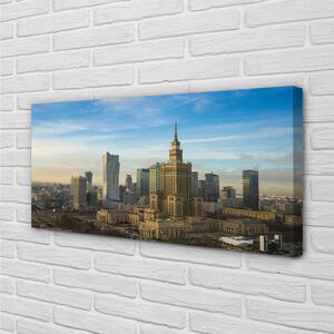 Obraz na plátne Panorama Varšava mrakodrapov 100x50 cm