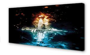 Obraz canvas Sword of farebné dymu 100x50 cm