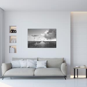 Obraz - Promenáda pri pobreží (90x60 cm)