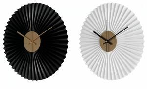 Nástenné hodiny DKD Home Decor Biela Čierna Biela/Čierna Železo Plastické Moderný 30 x 4 x 30 cm (2 kusov)