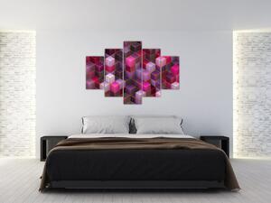 Obraz fialových kociek (150x105 cm)