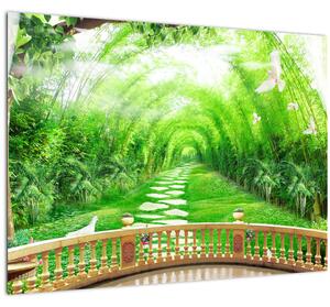 Obraz - Výhľad na tropickú záhradu (70x50 cm)