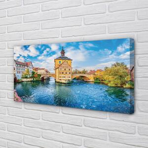 Obraz na plátne Nemecko staré mesto riečny mosty 100x50 cm