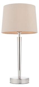 Endon 72175 - Stolná lampa SYON 1xE14/40W/230V s USB, lesklý chróm/béžová