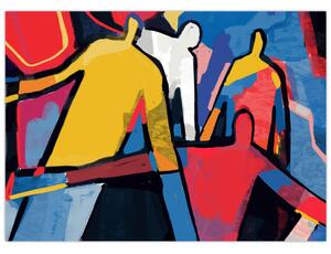 Obraz - Abstrakcia mužov (70x50 cm)