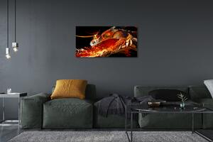 Obraz canvas ohnivého draka 100x50 cm