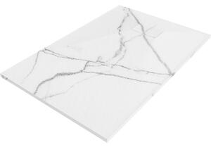 Mexen Hugo, obdĺžniková sprchová vanička, SMC, 80x70cm, imitácia kameňa – biela, 42157080