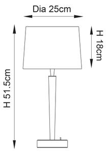 Endon 72175 - Stolná lampa SYON 1xE14/40W/230V s USB, lesklý chróm/béžová