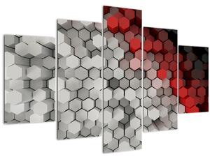 Obraz - 3D hexagóny (150x105 cm)