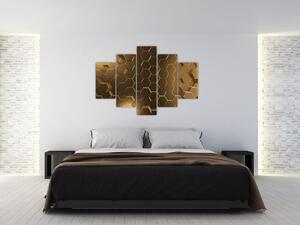 Obraz - Zlaté hexagóny (150x105 cm)