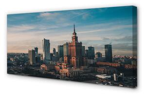 Obraz na plátne Varšava panorama mrakodrapov svitania 100x50 cm