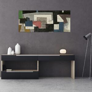 Obraz - Abstrakcia, kubizmus (120x50 cm)